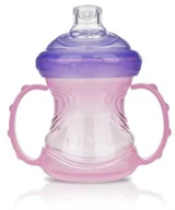 Kubki dla dzieci - Nuby id989 5pink wylewki kubek niekapek barwowym 4 W 1, Pink - miniaturka - grafika 1