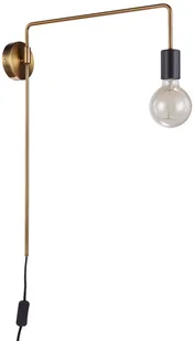 Italux Kinkiet Moniq 1 x 60 W E27 gold black MB-BR1721402-W1-G - Lampy ścienne - miniaturka - grafika 2