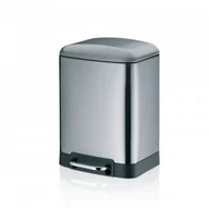 Kosze na śmieci - Kela Davino - kosz otwierany pedałem, 6,0 l, srebrny, KE-22998 - miniaturka - grafika 1