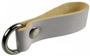 PolskaGalanteria.pl BOJÓWKA Szlufka Do Pasa Wojskowego Oficer Skóra NATURALNA LICOWA Na Szerokość Paska 45 mm Z Oczkiem Metalowym BIAŁA - Paski - miniaturka - grafika 3