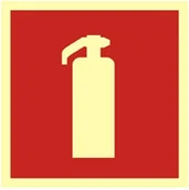 Tablice BHP - Znak Przeciwpożarowy gaśnica 15 x 15 cm - miniaturka - grafika 1