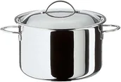 Garnki - Spring 0285540624 Cristal garnek do mięsa z pokrywką, ze stali nierdzewnej, srebrny, 17,8 x 32 x 33,6 cm 285540624 - miniaturka - grafika 1