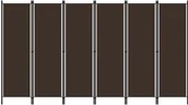Parawany - vidaXL Parawan 6-panelowy, brązowy, 300 x 180 cm vidaXL - miniaturka - grafika 1