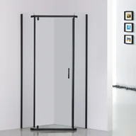 Kabiny prysznicowe - Sea Horse Sea Horse Stylio 90x90 czarny mat BK502PTK+ - miniaturka - grafika 1