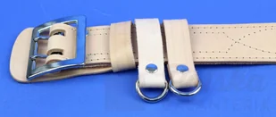 WIREX (PL) Wojskowy Pas Męski Skórzany OFICER RUBIN (PL) Skóra Licowa SUROWA SKÓRA Super Wytrzymały Z Płytką I Przeszyciami P140JUCHT - Paski - miniaturka - grafika 2