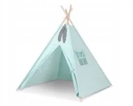 Namioty i tipi dla dzieci - Namiot Tipi + zawieszki pióra Gratis!- jasna mięta - miniaturka - grafika 1