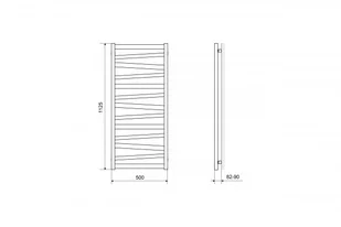 Excellent Grzejnik lazienkowy Italic 113 biały GREX.IT113.WH - Grzejniki łazienkowe - miniaturka - grafika 3