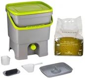 Kompostowniki - Organko ORGANKO pojemnik szaro-zielony + Bokashi 3830053610867 - miniaturka - grafika 1