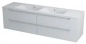 Szafki łazienkowe - Sapho WAVE szafka umywalkowa 180x50x48cm, biała WA181 - miniaturka - grafika 1