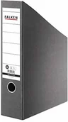 Pojemniki biurowe - FALKEN Organizer pojemnik na czasopisma i katalogi Falken. Wyprodukowano w Niemczech. Tekturowy A4/75mm ścięty nitowany szary z etykieta grzbietowa i otworem chwytnym. Certyfikat Błękitny Anioł 11287133 - miniaturka - grafika 1