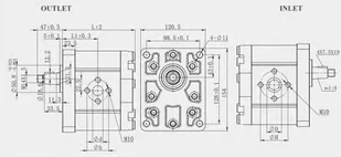 PRESKO Pompa hydrauliczna zębata 40cm3/obr. Grupa 3 ZYP3FC040B02 - Akcesoria do hydrauliki siłowej - miniaturka - grafika 5