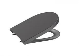 Roca Inspira Deska WC Czarna wolnoopadająca Round Compacto SUPRALIT - A80152C64B A80152C64B - Deski sedesowe - miniaturka - grafika 2