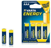Baterie i akcesoria - Varta BAT0231 Bateria alkaliczna LR03 Energy (4 sztuki/blister) LEC-BAT0231 - miniaturka - grafika 1