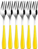 Zestawy sztućców - Bugatti ez6u 057 °F17  6-częściowy zestaw sztućców Essenza 6 widelczyków do ciasta, SAN/nierdzewna, Żółty, 16 x 20 x 3 cm EZ6U-057F17/6 - miniaturka - grafika 1