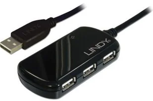 HUB USB LINDY USB2.0 Active Extension Hub Pro 8m 4 Port Netzteil/USB 2 42781 - Huby USB - miniaturka - grafika 3