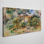 Obrazy i zdjęcia - PL Coloray Obraz na Płótnie drzewa dom krzewy 120x60cm - miniaturka - grafika 1