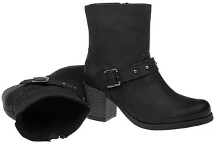 Karino Botki 1025/003-F Czarne ocieplane - Botki damskie - miniaturka - grafika 4