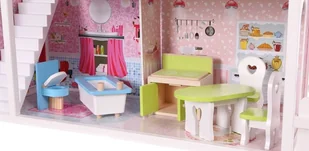 EcoToys Drewniany domek dla lalek California z ogrodem 4107 712816 - Domki dla lalek EcoToys Drewniany domek dla lalek California z ogrodem 4107 712816 - Domki dla lalek - miniaturka - grafika 3