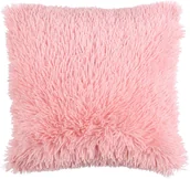 Kołdry i poduszki dla dzieci - Uniglob Poduszka SHAGGY pudrowy róż 45 cm x 45 cm - miniaturka - grafika 1