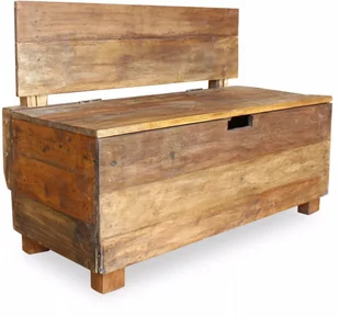vidaXL Ławka z drewna odzyskanego, 86 x 40 60 cm vidaXL - Ławki do przedpokoju - miniaturka - grafika 5