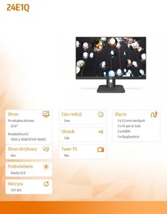 AOC 24E1Q czarny - Monitory - miniaturka - grafika 6