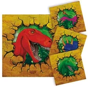 Kinder party - Folat Nowy serwetki Dino "Impreza", ok. 25 x 25 cm, 16 sztuk - miniaturka - grafika 1