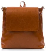 Plecaki - SKÓRZANY PLECAK DAMSKI 2W1 VINTAGE PAOLO PERUZZI Z-02-PP-CG - miniaturka - grafika 1