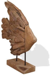 vidaXL Rzeźba ryby, drewno tekowe, 40 x 12 57 cm - Dekoracje domu - miniaturka - grafika 4