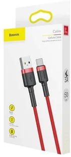 Baseus Kabel USB do USB-C Cafule 3A 1m czerwony) 10890X2 - Adaptery i przejściówki Baseus Kabel USB do USB-C Cafule 3A 1m czerwony) 10890X2 - Adaptery i przejściówki - miniaturka - grafika 5