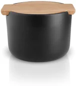 Pojemniki kuchenne - Eva Solo NORDIC Pojemnik na Sól z Drewnianą Pokrywką Czarny 502784 - miniaturka - grafika 1
