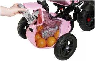 HyperMotion Rowerek trójkołowy Tobi Velar + folia przeciwdeszczowa - różowy TOBI VELAR PINK - Rowerki trójkołowe - miniaturka - grafika 10