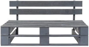 vidaXL Ogrodowa ławka z palet, drewno FSC, szara - Ławki ogrodowe - miniaturka - grafika 2
