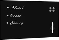 Tablice i flipcharty - vidaXL Ścienna tablica magnetyczna, szklana, czarna, 100 x 60 cm vidaXL - miniaturka - grafika 1