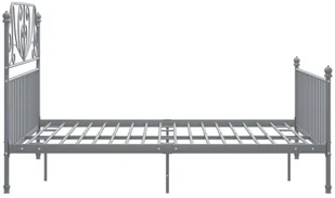 vidaXL Lumarko Rama łóżka, szara, metal i sklejka, 140 x 200 cm 324852 - Łóżka - miniaturka - grafika 4