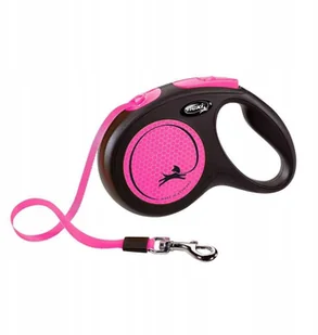 Flexi Smycz New Neon M taśma 5m/ 25kg różowy - Smycze dla psów - miniaturka - grafika 8