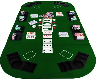 MAKSTOR.pl ZIELONY BLAT STÓŁ DO POKERA 160x80 CM POKER KASYNO 2003013 (20030130) - Zestawy do pokera - miniaturka - grafika 6
