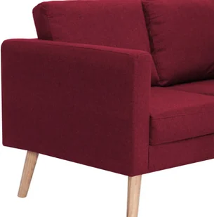 vidaXL vidaXL Sofa 2-osobowa, tapicerowana tkaniną, kolor czerwonego wina - Sofy i kanapy - miniaturka - grafika 7