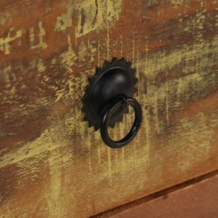 vidaXL Biurko z szafką i szufladami, drewno z odzysku, 140x50x77 cm vidaXL - Biurka - miniaturka - grafika 3