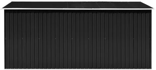 vidaXL Szopa ogrodowa, 257 x 398 x 178 cm, metal, antracytowa - Altany ogrodowe - miniaturka - grafika 7