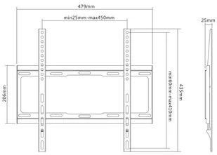 Acoustique Quality VisiOn AQ BR44FX AQBR44FX) Uchwyt ścienny do telewizora 32"-55" - Uchwyty do telewizora - miniaturka - grafika 2