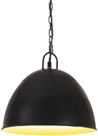 Lampy pozostałe - VidaXL Industrialna lampa wisząca, 25 W, czarna, okrągła, 31 cm, E27 320548  VidaXL - miniaturka - grafika 1