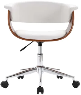 vidaXL Obrotowe krzesła stołowe, 6 szt., białe, sztuczna skóra 3054859 - Krzesła - miniaturka - grafika 12