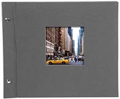 Albumy fotograficzne - goldbuch Goldbuch Bella Vista, 30 x 25 cm, 40 czarnych stron z pergaminowymi przekładkami, len, szary, 26 725 - miniaturka - grafika 1