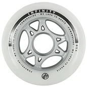 Akcesoria do skatingu - Powerslide Infinity II 905228 4-częściowy zestał kółek do łyżworolek, 80 mm, kolor biały 905228_Weiß_80mm - miniaturka - grafika 1