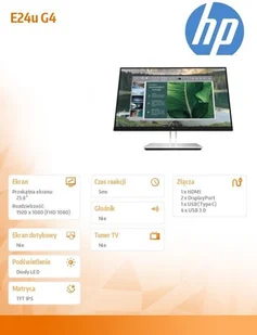 HP E24u G4 FHD USB-C 189T0AA - Monitory - miniaturka - grafika 6