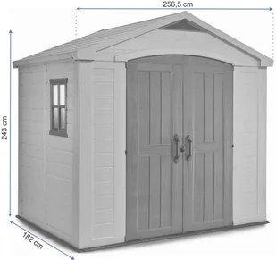 Keter Domek narzędziowy Factor, kremowy, 256,5x182x243 cm - Altany ogrodowe - miniaturka - grafika 14