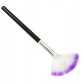 Pędzle do makijażu - Pędzelek wachlarz do kwasów masek makijażu Fiolet - miniaturka - grafika 1