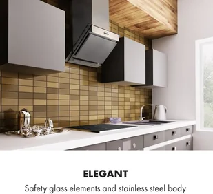 Klarstein Zola 60 Srebrny (CGCH3-Zola60) - Okapy kuchenne - miniaturka - grafika 2