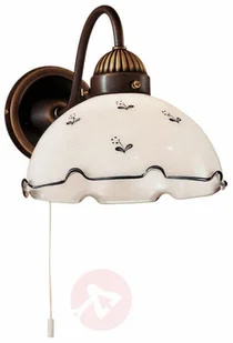Kolarz Rustykalna lampa ścienna Nonna biało-niebieska - Lampy ścienne - miniaturka - grafika 2