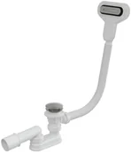 Syfony - Alca PLAST Alcaplast Syfon wannowy korek CLIK/CLAK z płaskim przelewem chrom długość 100 cm) A516KM-100 ! - miniaturka - grafika 1